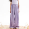 Load image into Gallery viewer, Rolanko Girls Wide Leg Pants Flowy Loose Fit Palazzo Pants for Girls Kids Linen Trousers Casual Beach