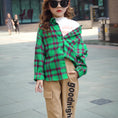 Load image into Gallery viewer, Girl's Button Plaid Classic Checkered Shirt