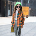 Load image into Gallery viewer, Girl's Button Plaid Classic Checkered Shirt