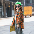Load image into Gallery viewer, Girl's Button Plaid Classic Checkered Shirt