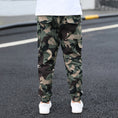 Load image into Gallery viewer, Boy's Elastic Waist Hiking Baggy Cargo Pants