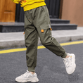 Load image into Gallery viewer, Boy's Elastic Waist Hiking Baggy Cargo Pants
