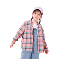Load image into Gallery viewer, Girl's Classic Colorful Button Colorful Plaid Shirt