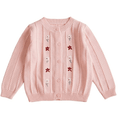 Load image into Gallery viewer, Girl's Toddler Spring Sweater Long Sleeve Knit Cardigan