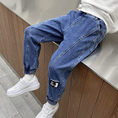 Load image into Gallery viewer, Boy‘s Elastic Baggy Jeans Straight fit Stretch Loose Denim Pants