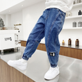 Load image into Gallery viewer, Boy‘s Elastic Baggy Jeans Straight fit Stretch Loose Denim Pants