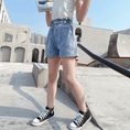 Load image into Gallery viewer, Girl's Summer Outdoor Elastic Waist Jeans Shorts