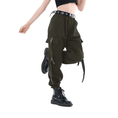 Load image into Gallery viewer, Girl's Outdoor Solid Color Stylish Street Hiphop Jogger Pants