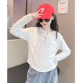 Load image into Gallery viewer, Girl‘s Thin Casual Blouse Bottoming Shirt Long Sleeve
