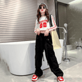Load image into Gallery viewer, Girl's Casual High Waist Baggy Wide Leg Cargo Pants