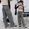 Load image into Gallery viewer, Girl's Casual High Waist Baggy Wide Leg Cargo Pants