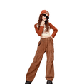 Load image into Gallery viewer, Girl's Casual High Waist Baggy Wide Leg Cargo Pants