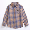 Load image into Gallery viewer, Boy's Plaid Button Down Shirt Long Sleeve Kids Clothes