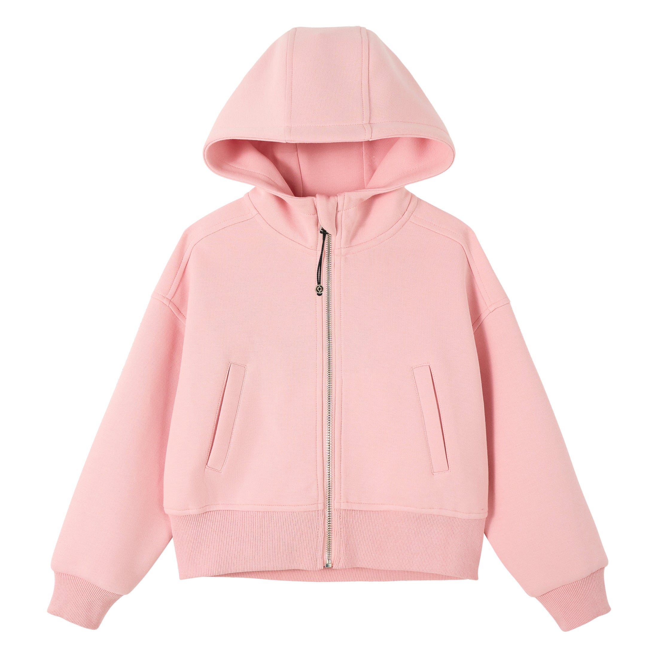 Rolanko Girls Cropped Cozy Long Sleeve Hooded Jacket