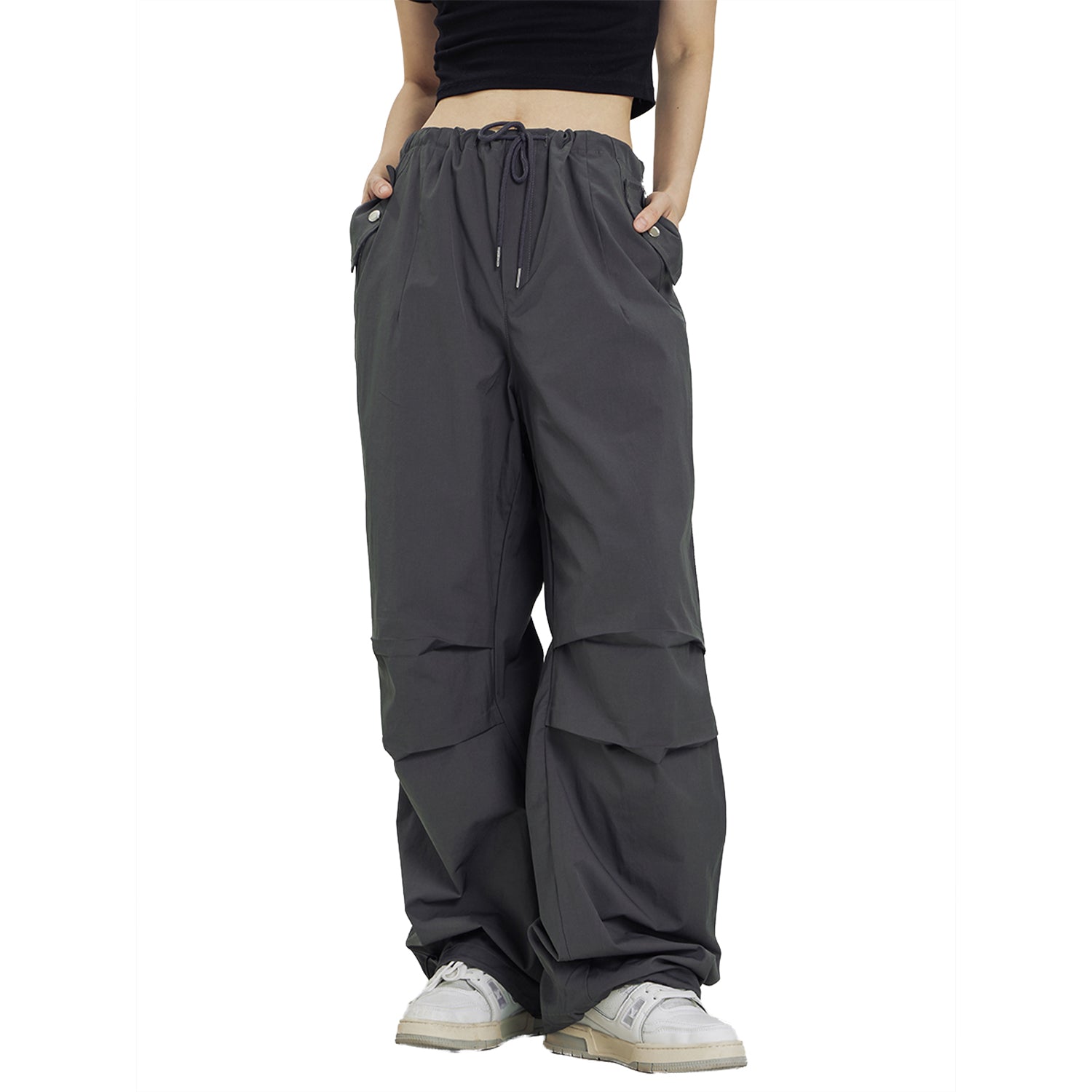 Girls Y2K Vintage Joggers with Adjustable Elastic Waist