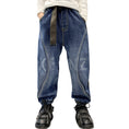 Load image into Gallery viewer, Boys Blue Patchwork Color Block Jeans
