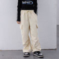 Load image into Gallery viewer, Girls Wide Leg Cargo Sweatpants with Pockets
