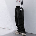 Load image into Gallery viewer, Girls Wide Leg Cargo Sweatpants with Pockets
