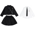 Load image into Gallery viewer, Girls formal tops pleated skirt set
