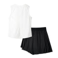 Carica l'immagine nel visualizzatore della galleria, Rolanko Girls Tennis Skirt Set, UPF 50+ Tank Top & Pleated Skirt
