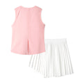 Carica l'immagine nel visualizzatore della galleria, Rolanko Girls Tennis Skirt Set, UPF 50+ Tank Top & Pleated Skirt
