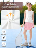 Carica l'immagine nel visualizzatore della galleria, Rolanko Girls Tennis Skirt Set, UPF 50+ Tank Top & Pleated Skirt
