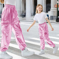 Load image into Gallery viewer, Girls Hip Hop Dance Cotton Cargo Jogger Pants for Kids
