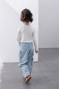 Load image into Gallery viewer, Light Blue Multi-Pocket Wide Leg Straight Leg Jeans
