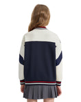 Load image into Gallery viewer, Girls Varsity Jackets Baseball Bomber Color Block Jacket Outwear With Pockets
