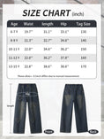 Load image into Gallery viewer, Girls Navy Raw Hemmed Heart Jeans
