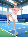Carica l'immagine nel visualizzatore della galleria, Rolanko Girls Tennis Skirt Set, UPF 50+ Tank Top & Pleated Skirt

