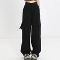 Load image into Gallery viewer, Girls Baggy Cargo High Rise Waist with Multi Pockets Wide Leg Cargos Pants
