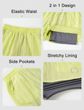Load image into Gallery viewer, Rolanko Girls 2 in 1 Athletic Quick Dry Shorts
