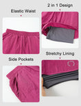 Load image into Gallery viewer, Rolanko Girls 2 in 1 Athletic Quick Dry Shorts
