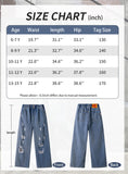 Load image into Gallery viewer, Girls Double Button Elastic Waist Raglan Jeans
