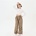 Load image into Gallery viewer, Girls Y2K Vintage Joggers with Adjustable Elastic Waist
