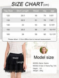 Load image into Gallery viewer, Rolanko Girls Lace Mini Skirts Ruffle Pleated Tiered High Waist Flowy Skorts
