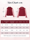 Load image into Gallery viewer, Girls Long Sleeve Shirts Chiffon Blouses with Polka Dot
