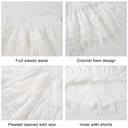 Load image into Gallery viewer, Rolanko Girls Lace Mini Skirts Ruffle Pleated Tiered High Waist Flowy Skorts
