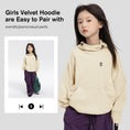 Load image into Gallery viewer, Girls Long Sleeve Cozy lightweight Hooded Pullover Tops with Pocket
