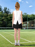 Carica l'immagine nel visualizzatore della galleria, Rolanko Girls Tennis Skirt Set, UPF 50+ Tank Top & Pleated Skirt
