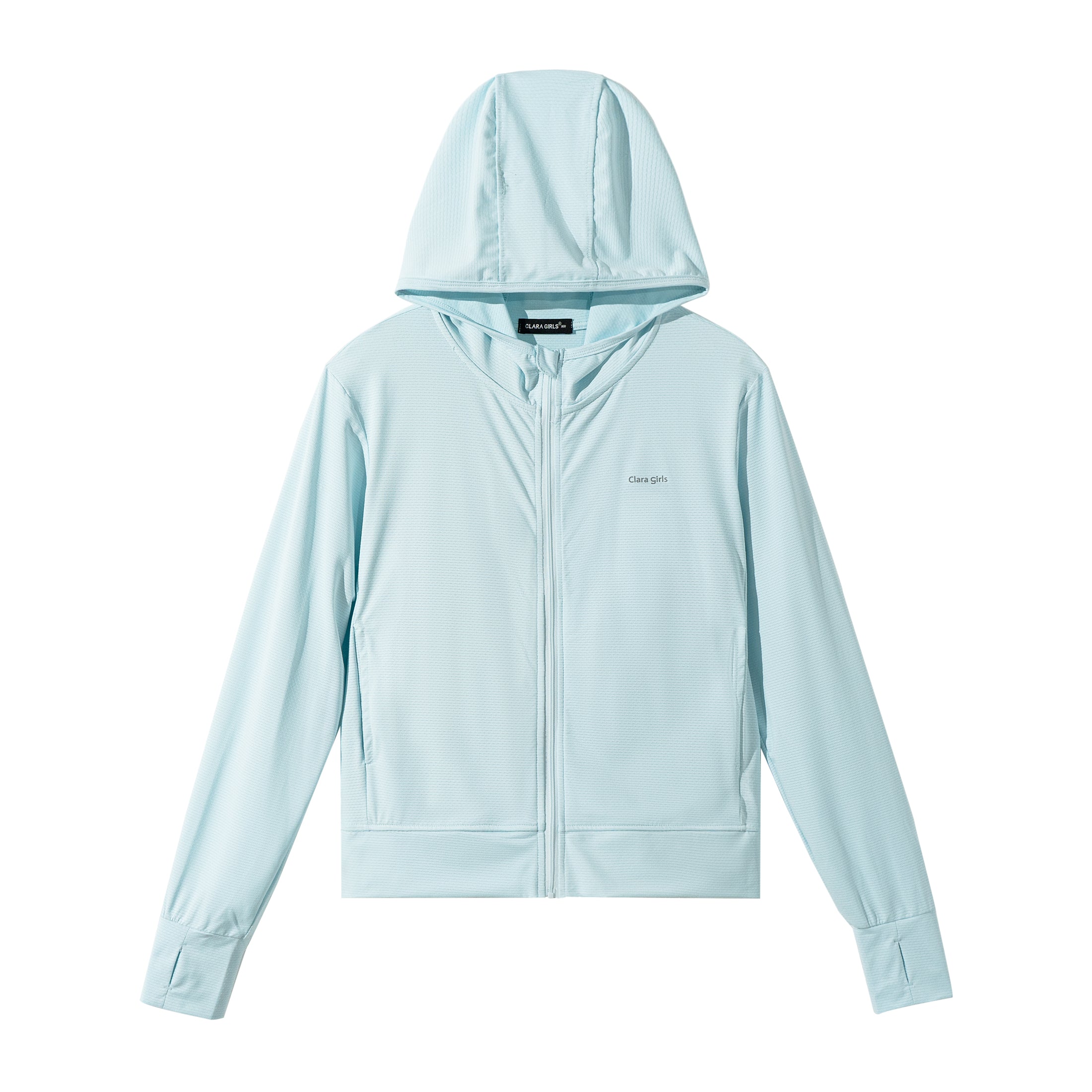 Rolanko Kids Zip Up Sun Hoodie UPF50+ with Thumbholes