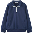 Carica l'immagine nel visualizzatore della galleria, Boys Quarter Zip Pullover, Textured Sweatshirt Long Sleeve
