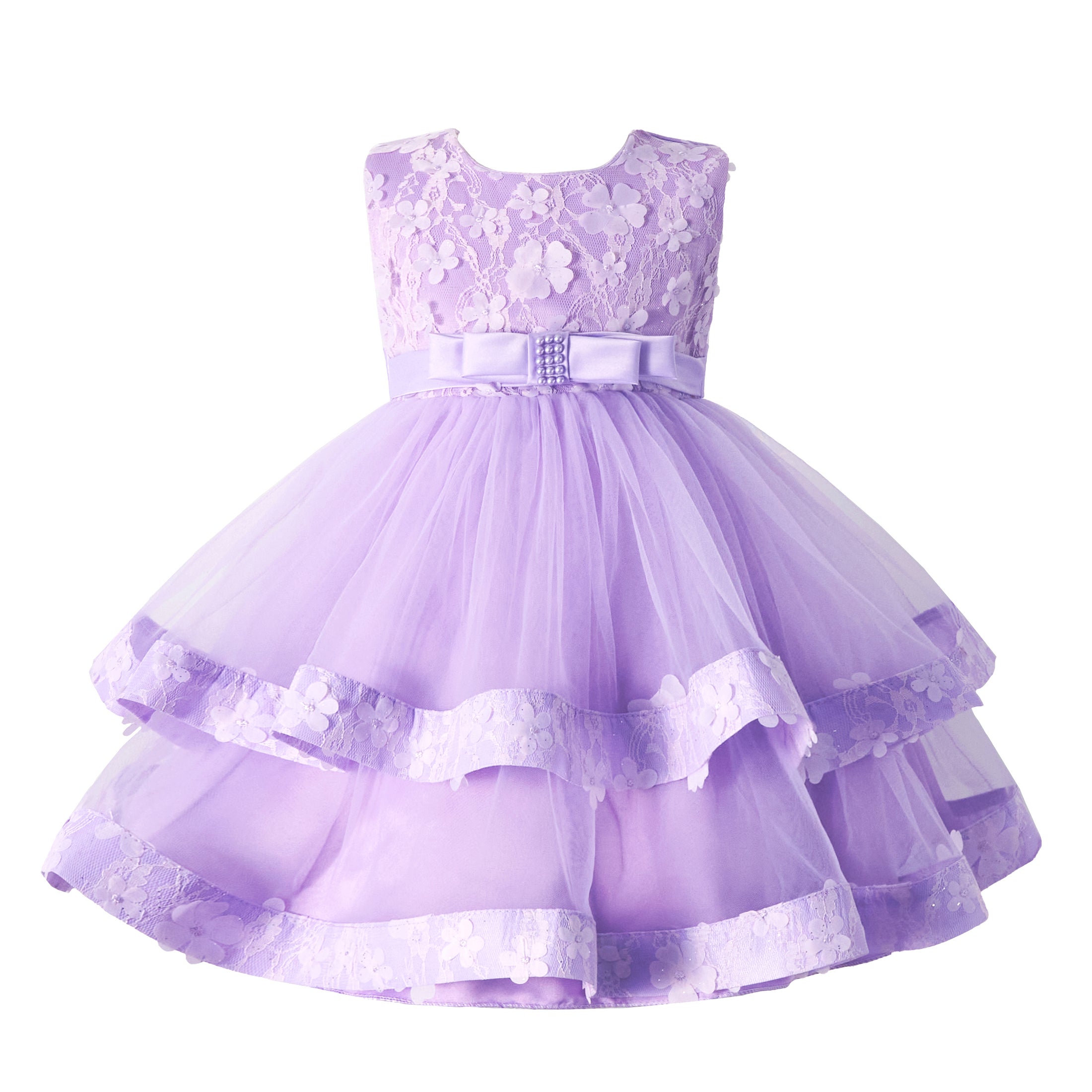 Girls Little Flower Gown Princess Dress