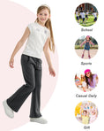 Load image into Gallery viewer, Girls Flare Wide Leg Sweatpants Elastic Waist Bell Bottoms Pants for Kids
