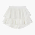 Load image into Gallery viewer, Girls 2-Layer Ruffle Mini Skirt Smocked Waist Cute Tiered Skirts with Shorts
