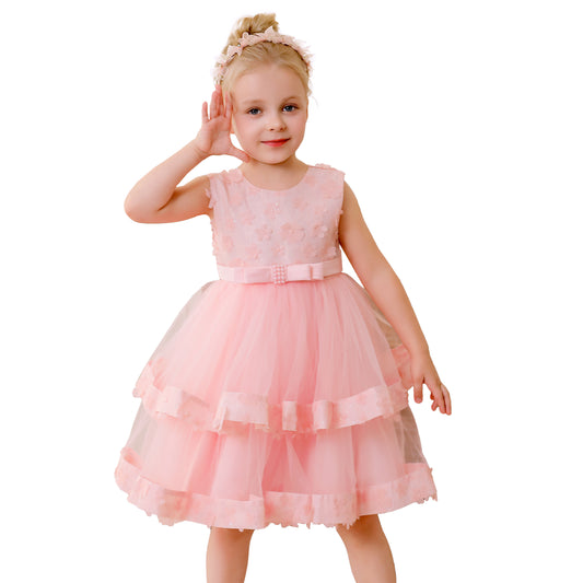 Girls Little Flower Gown Princess Dress