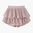 Load image into Gallery viewer, Girls 2-Layer Ruffle Mini Skirt Smocked Waist Cute Tiered Skirts with Shorts
