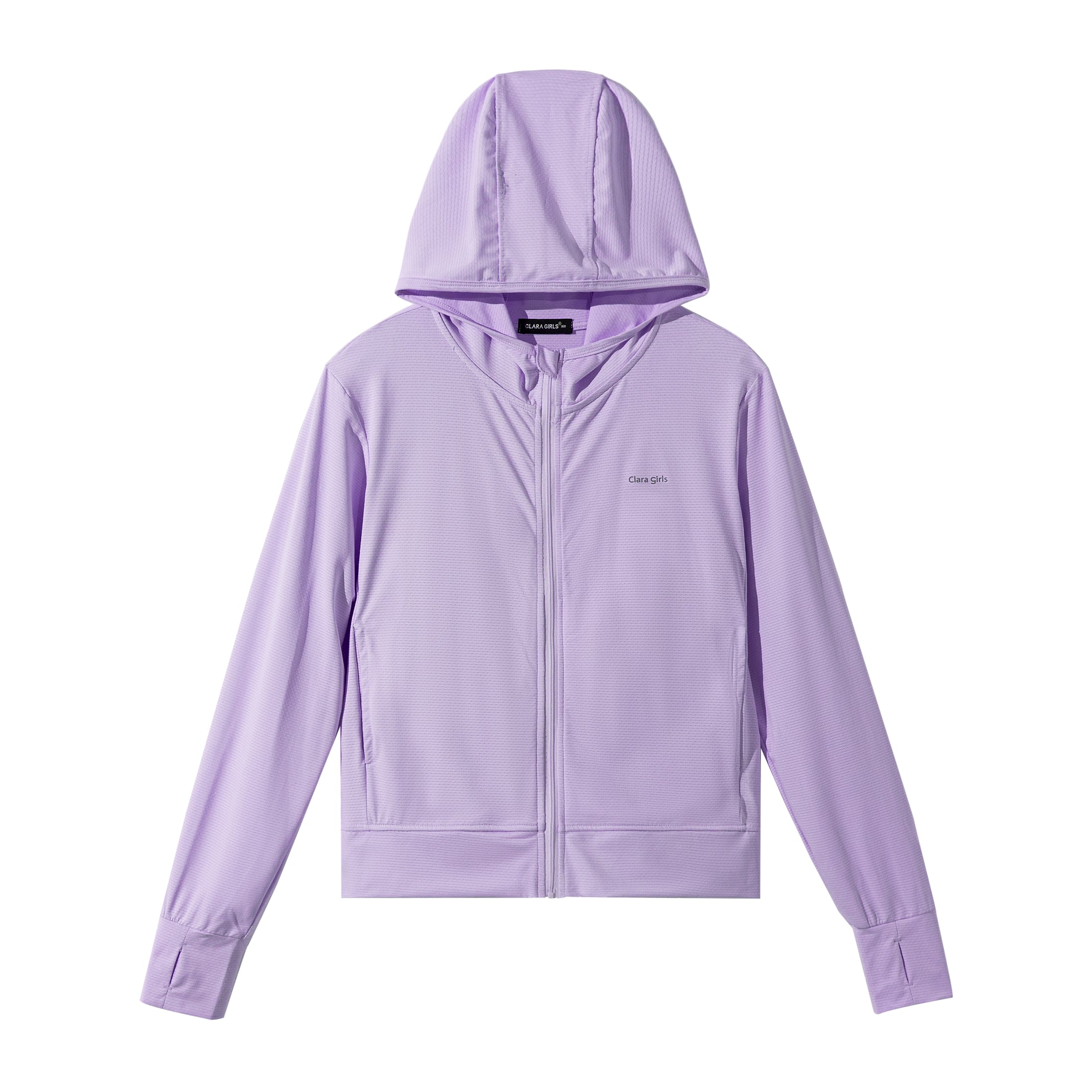 Rolanko Kids Zip Up Sun Hoodie UPF50+ with Thumbholes