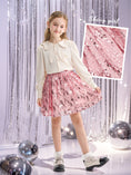 Load image into Gallery viewer, Rolanko Girls Sequin Elastic Waist Glitter Sparkly Skirt
